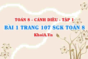 Bài 1 trang 107 SGK Toán 8 tập 1 Cánh Diều